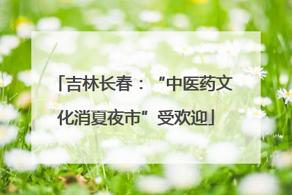 吉林长春：“中医药文化消夏夜市”受欢迎